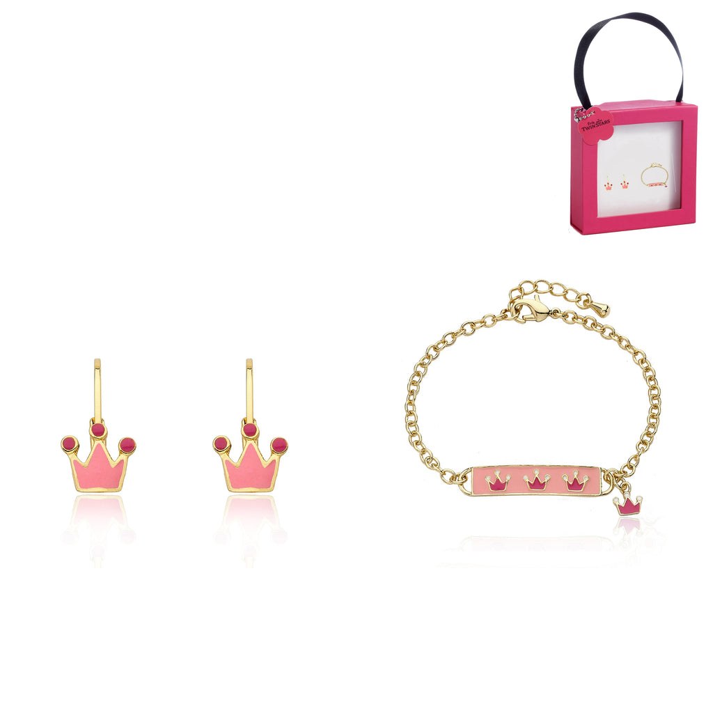 Enamel Crown Earring