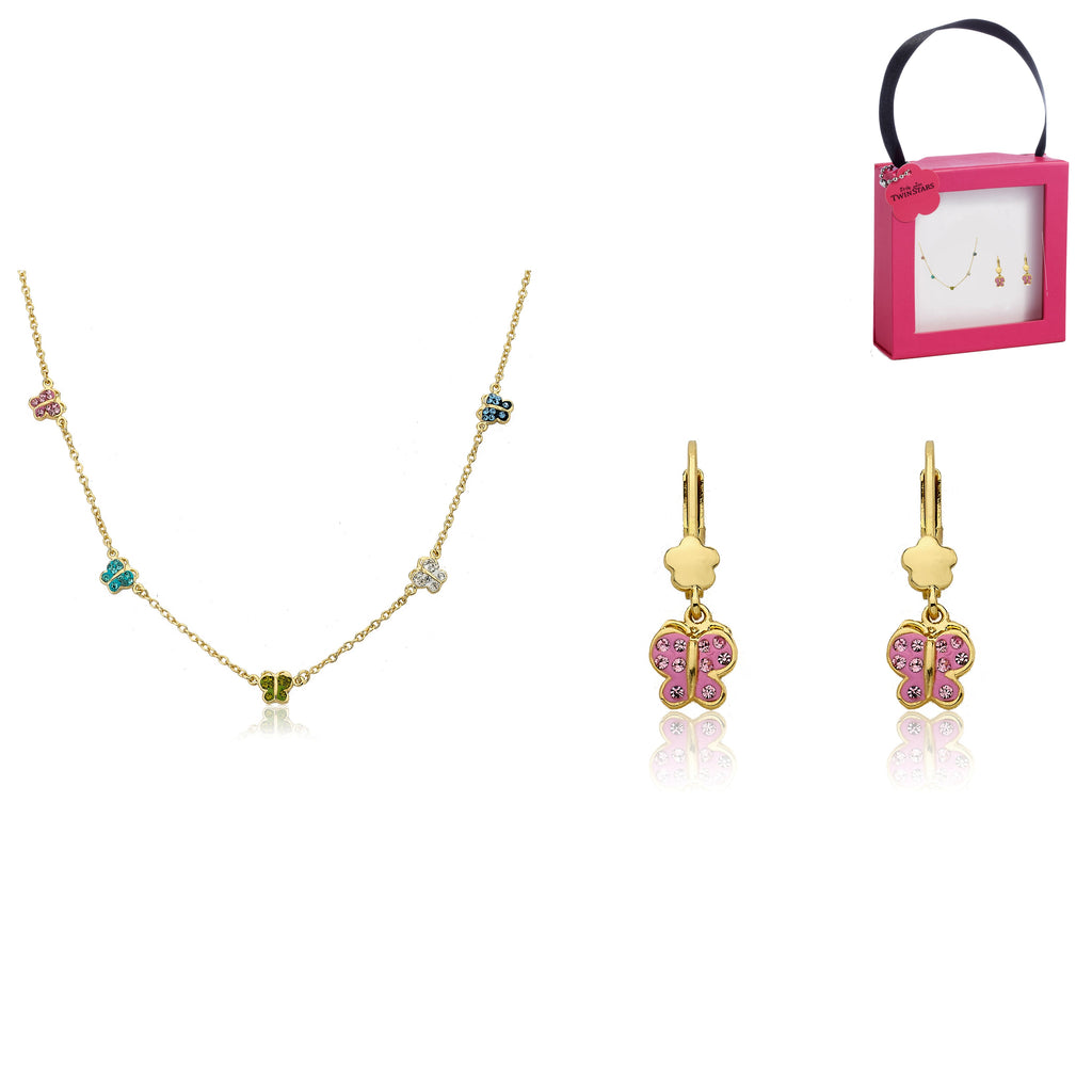 Shine Bright Crystal Butterfly Chain Necklace