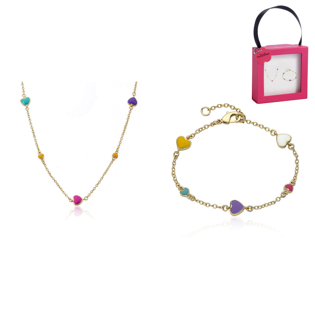 Rainbow Heart Bracelet