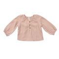 Girls Cotton Gauze Blouse in Blush