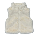 Girls Fur Vest in Cream