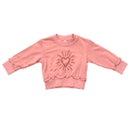 Girls Ruffle Hem Sweatshirt in Starburst Heart