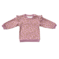 Girls Ruffle Sweatshirt in Cheetah