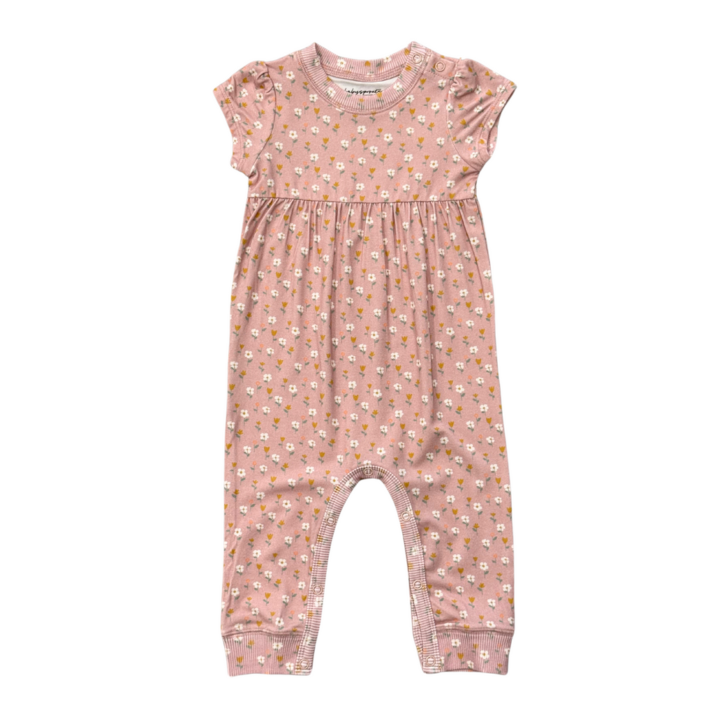 Girl's Short Sleeve Pant Romper