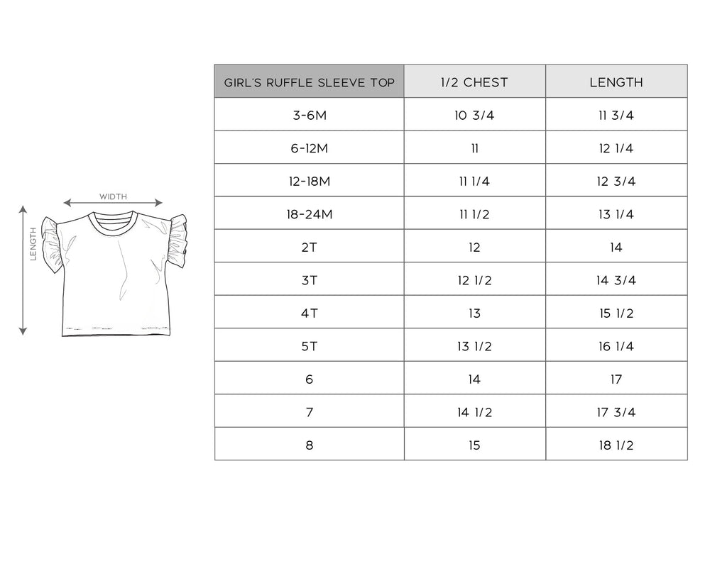 Girl's Ruffle Sleeve Top