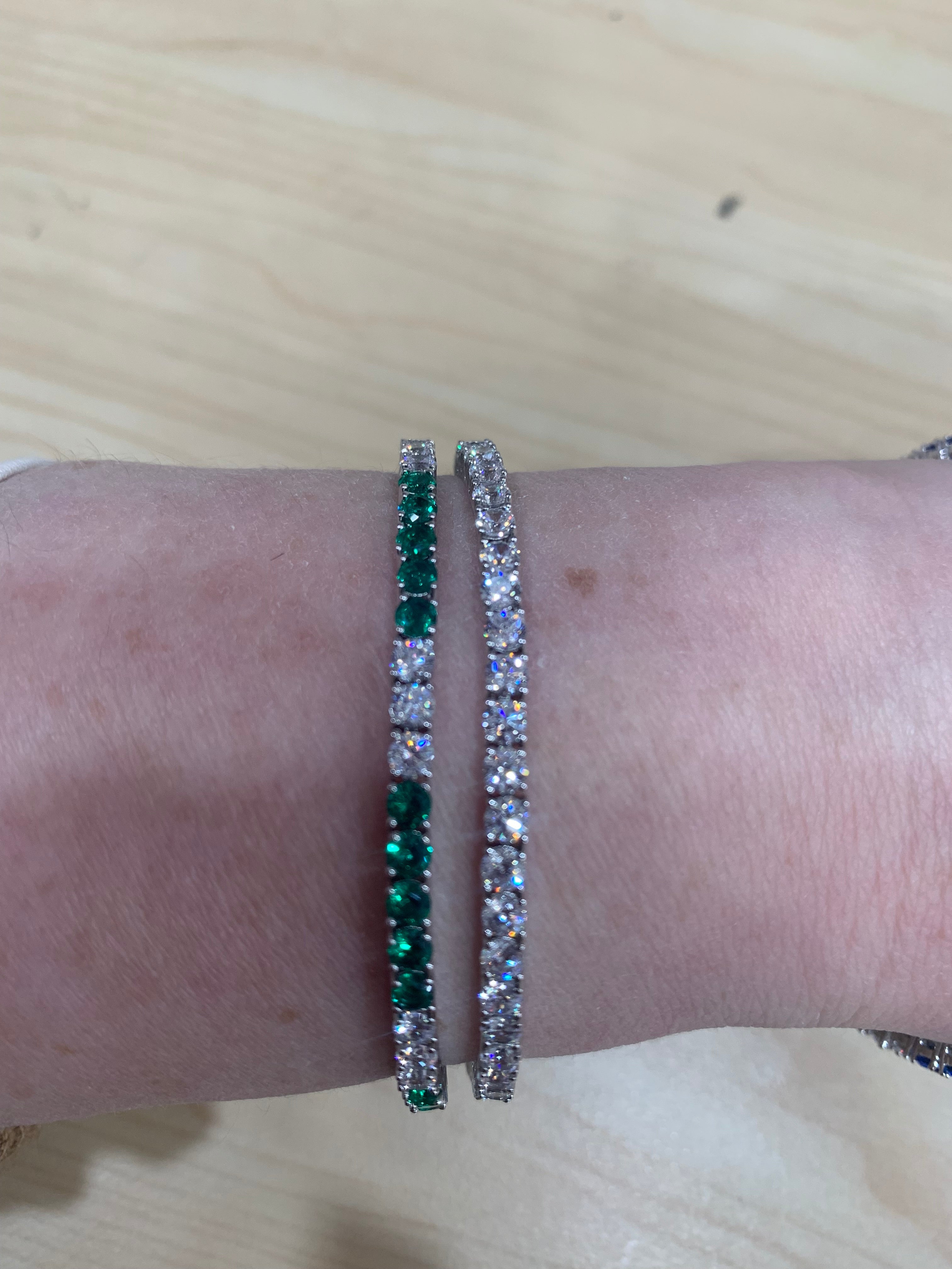 Rhodium Plated Cz Tennis Bracelet