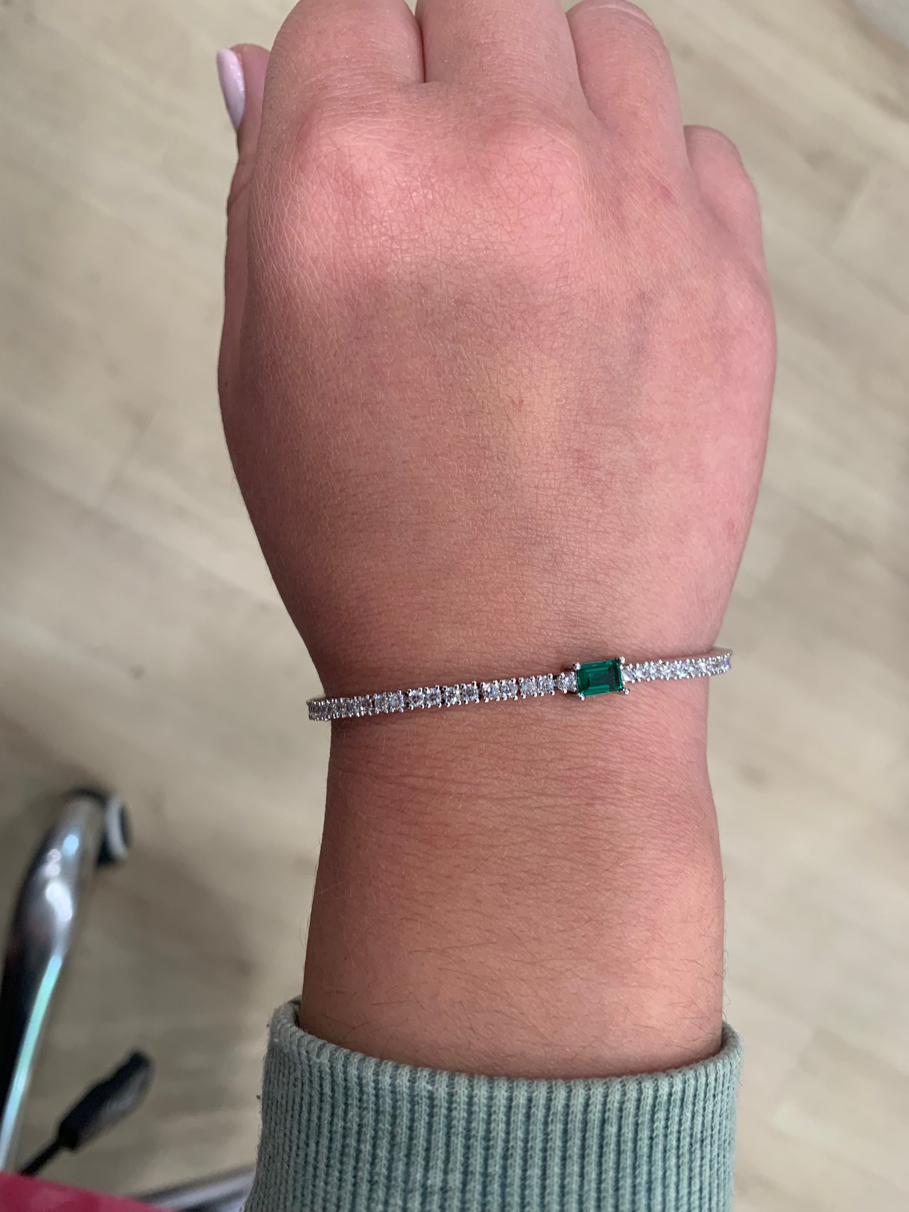 Rhodium Plated Cz Tennis Bracelet