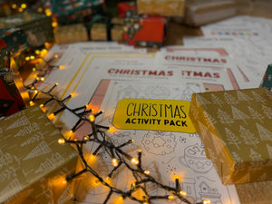 Close-up of the Christmas Activity Pack  product.