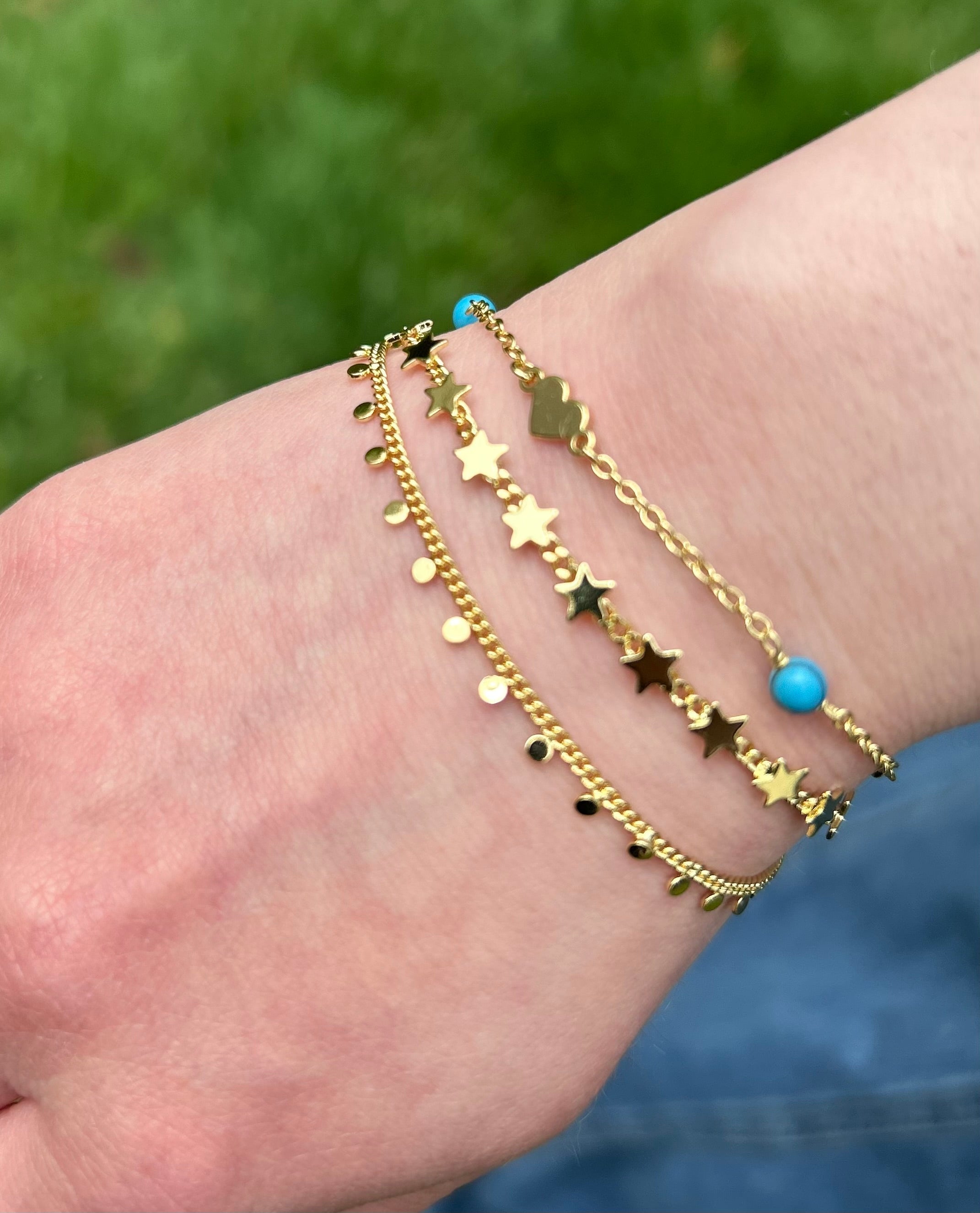 Pearl & Hearts Station Bracelet