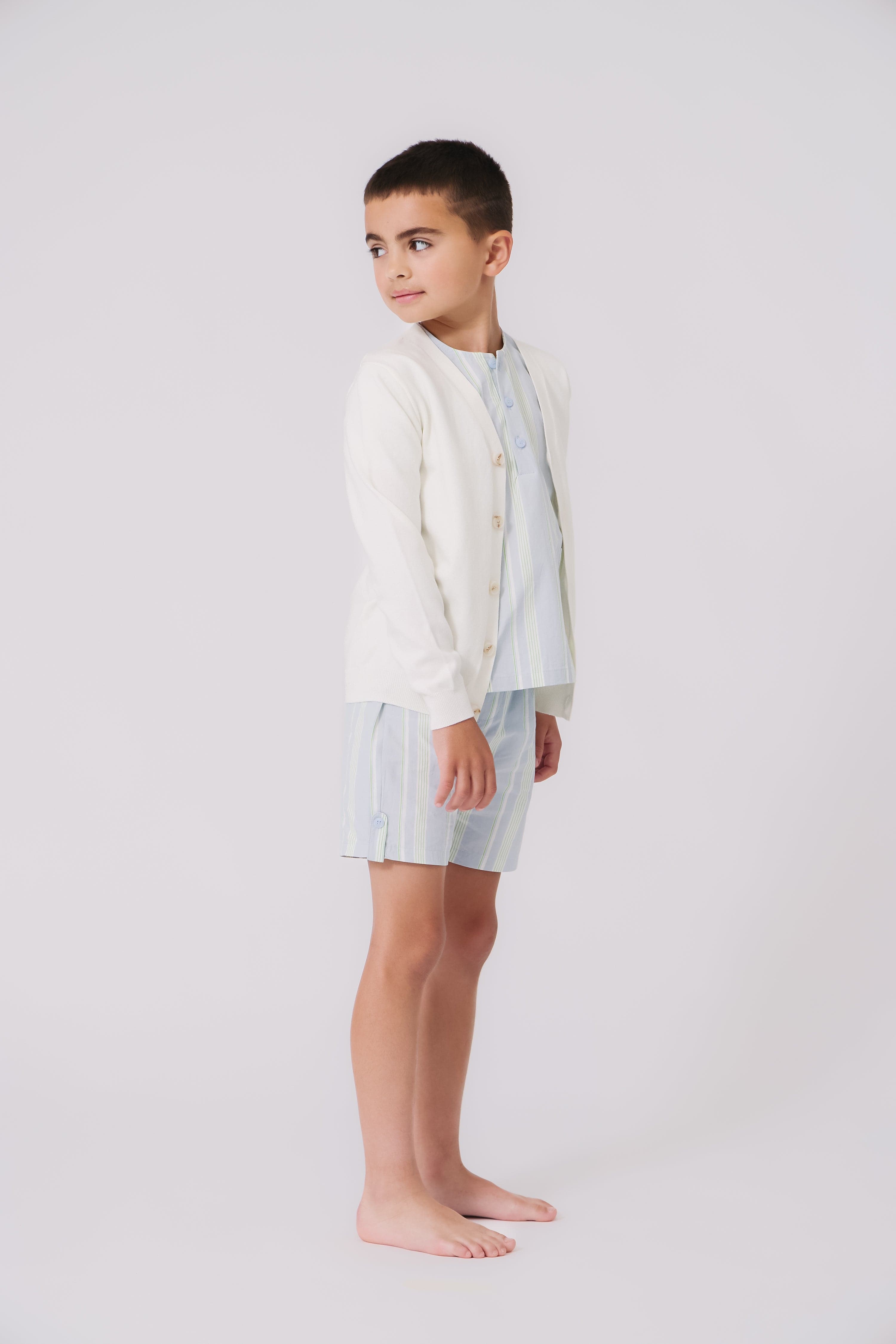 Long Sleeve Knit Sweater - White