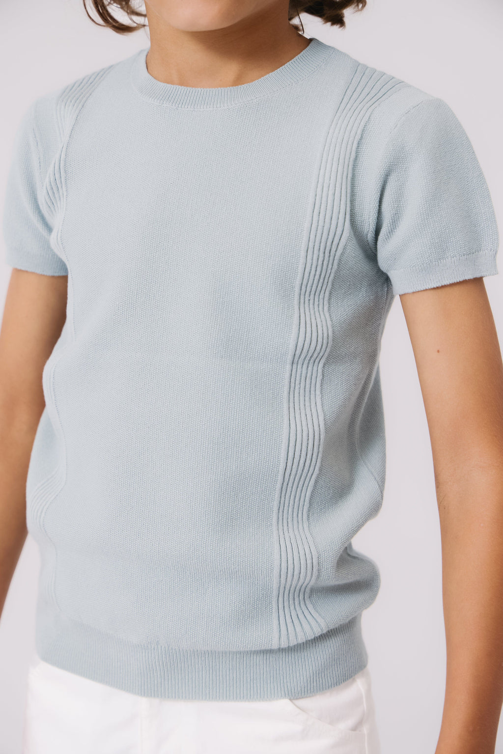 Todd Knit Sweater - Light Blue