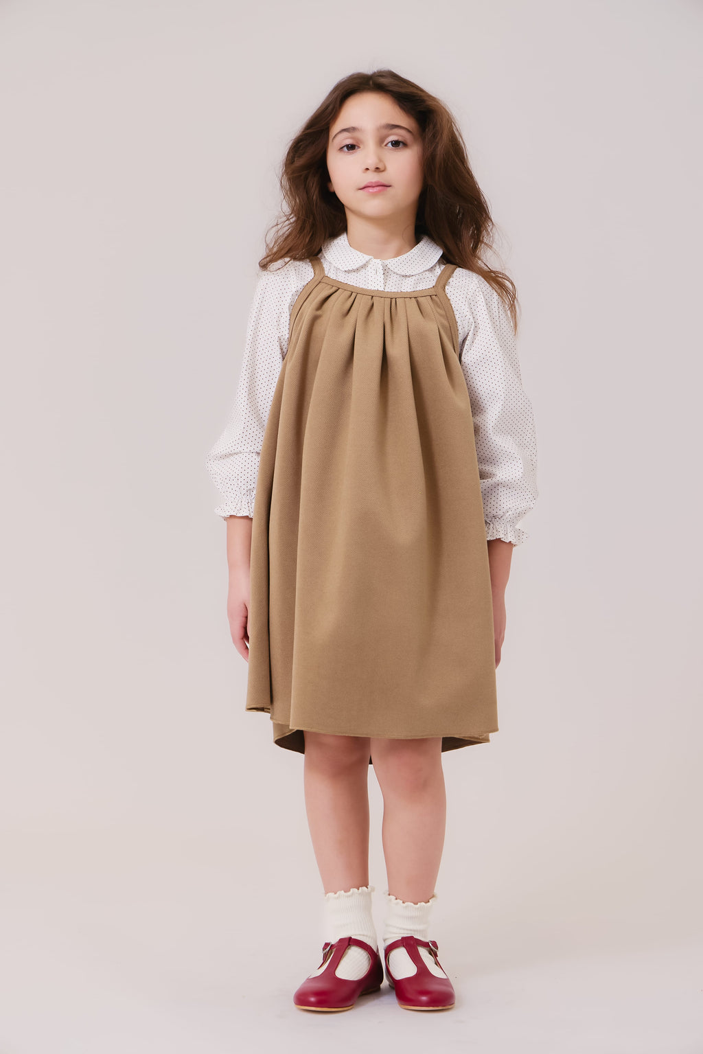 Sienna Pinafore Jumper - Chestnut