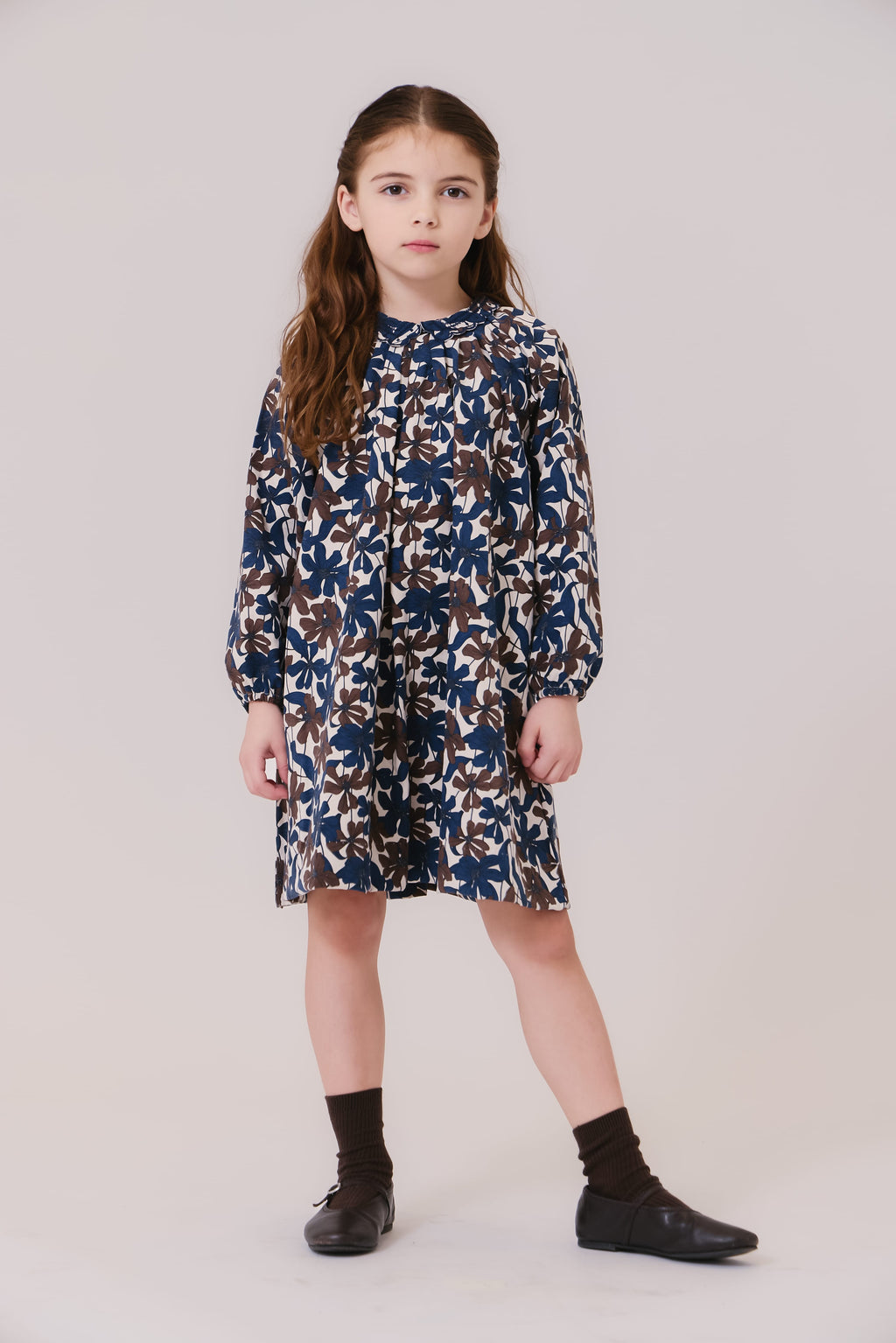 Nola Floral Dress - Chocolate