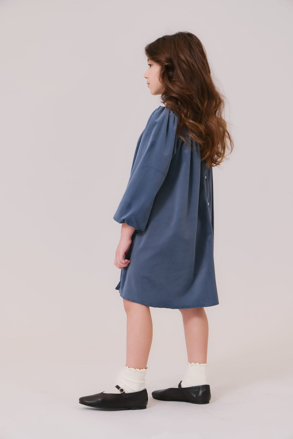 Nola Velvet Dress - Blue