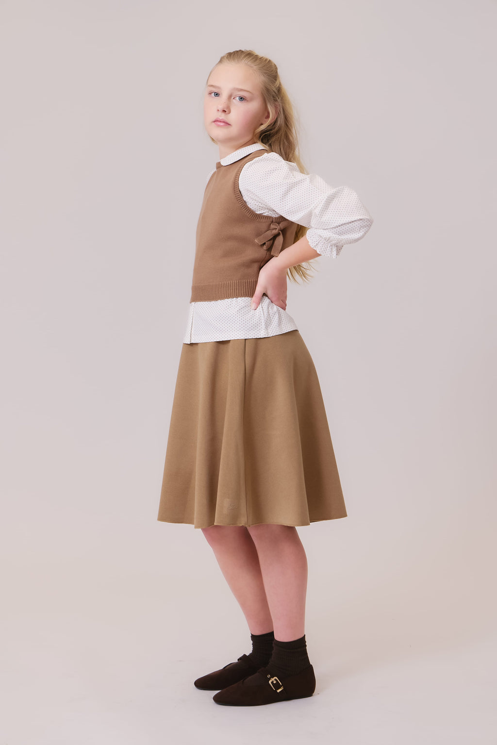 Sienna Circle Skirt - Chestnut