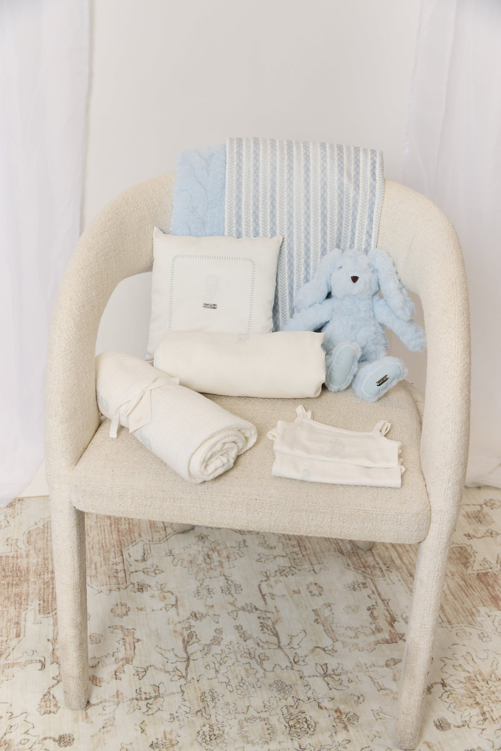 Atelier Cable Throw Pillow - Blue