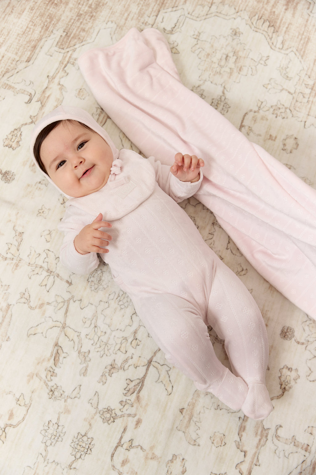 Bebe Pointelle Bib - Pink