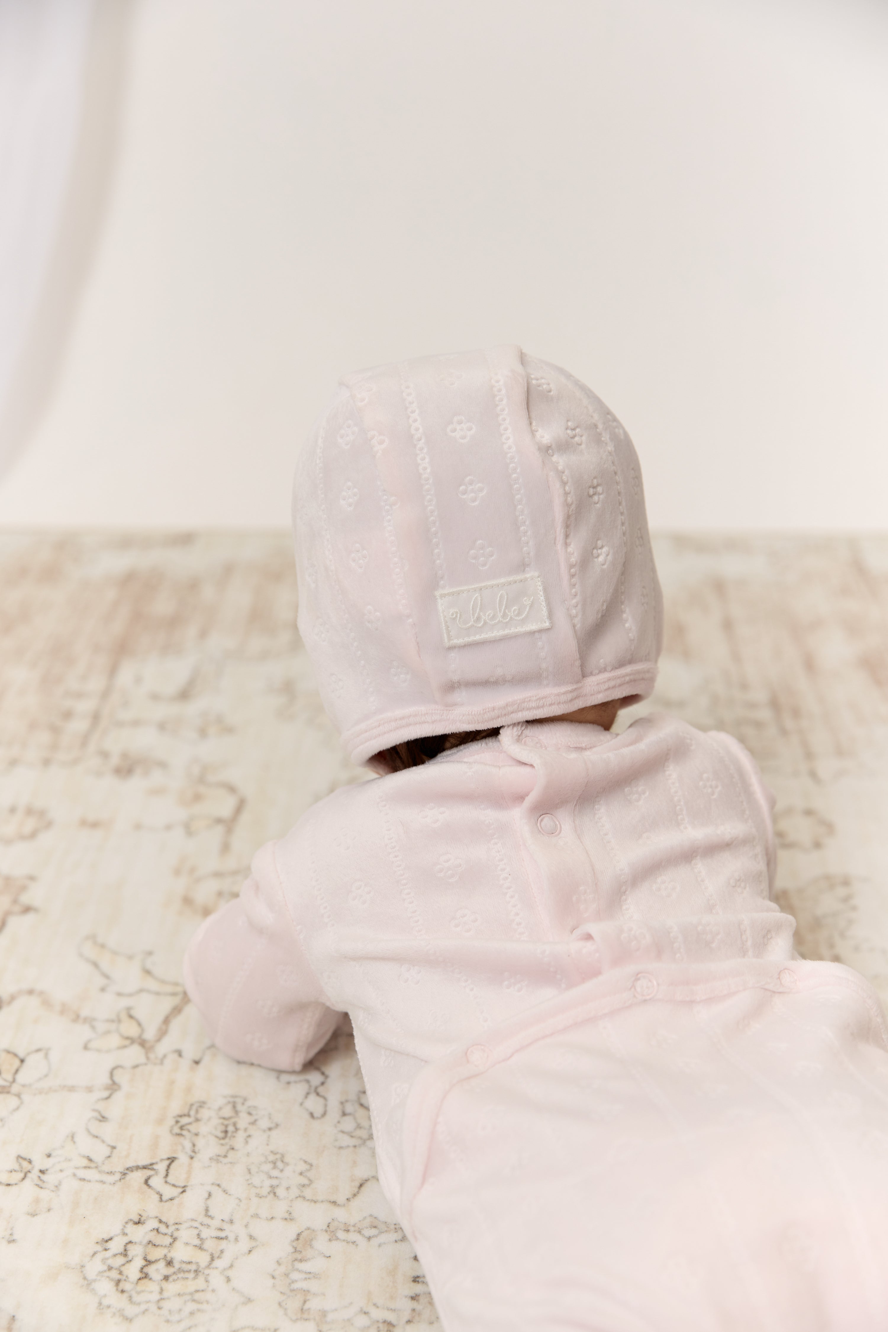 Bebe Pointelle Footie, Hat & Blanket Set - Pink