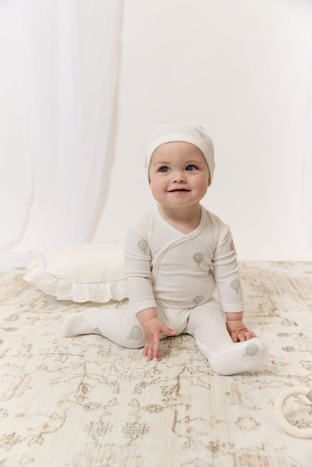 Ciel Enfant Wrap Footie & Hat Set - Blue