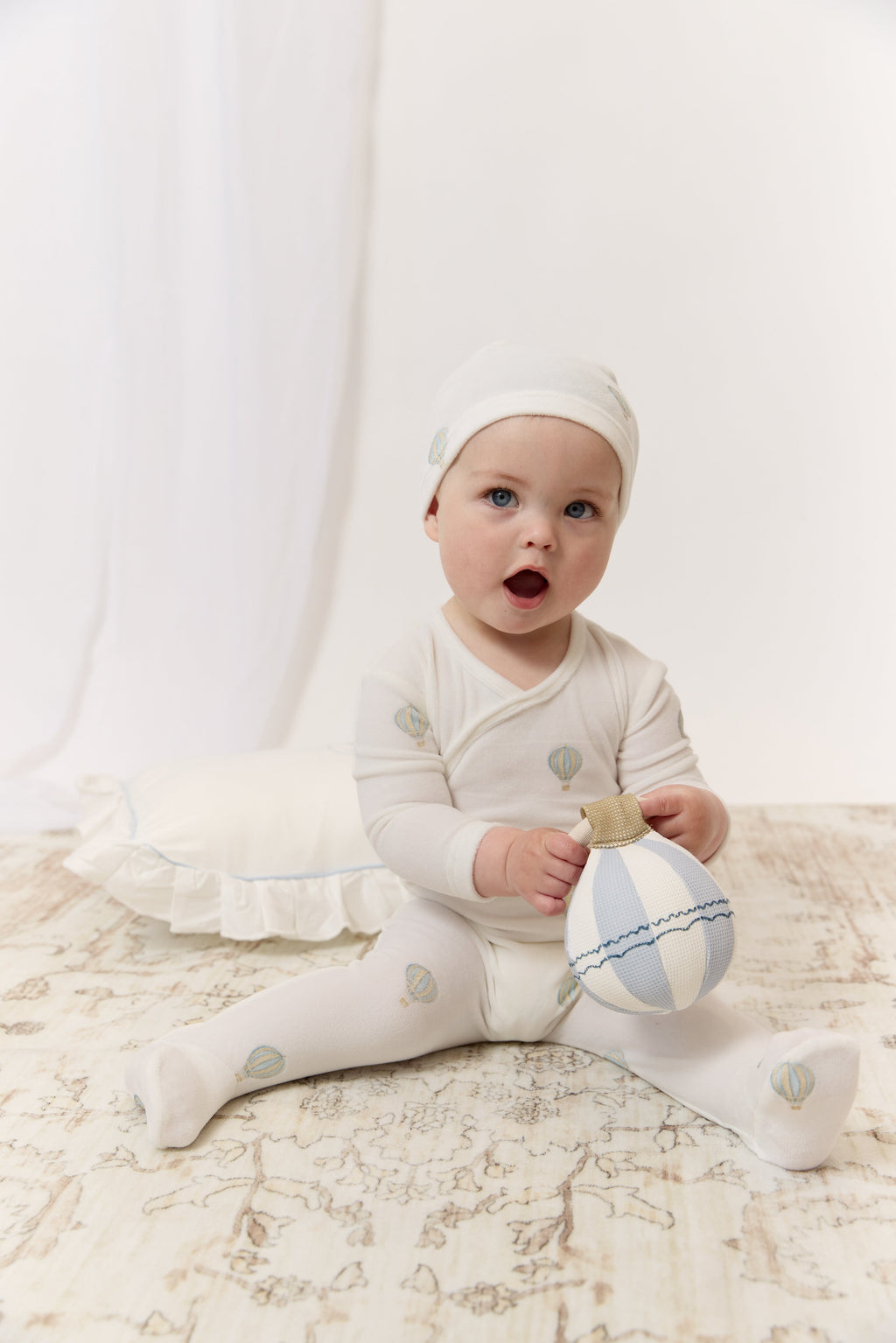 Ciel Enfant Wrap Footie & Hat Set - Blue