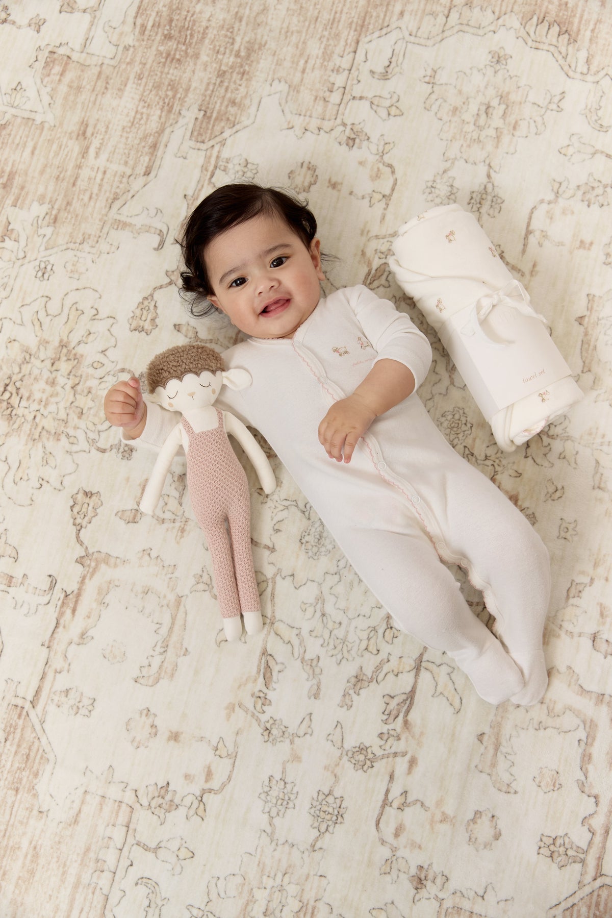 Petits Amis Towel & Mitt Set - Pink