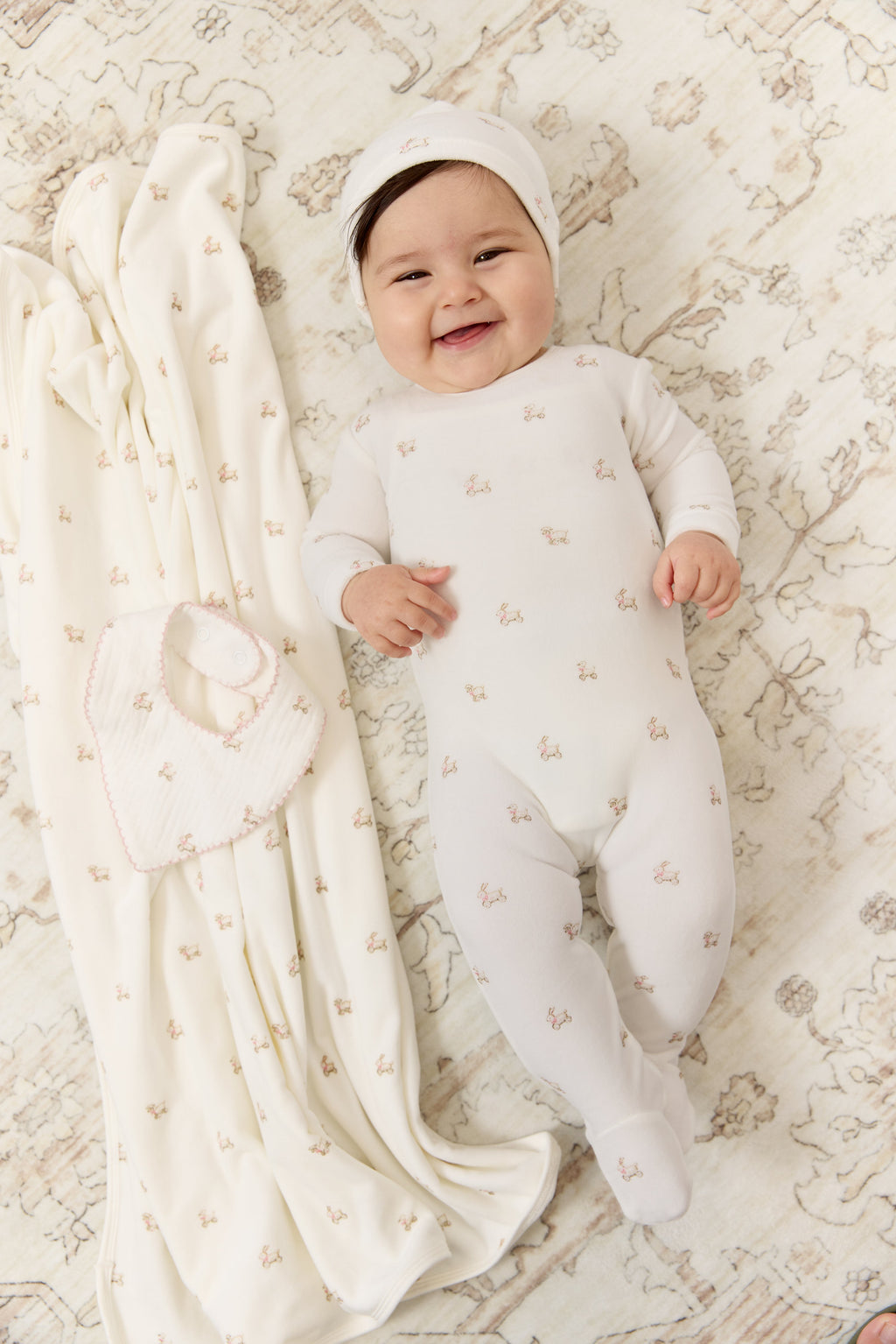 Petits Amis Footie, Hat & Blanket Set - Pink