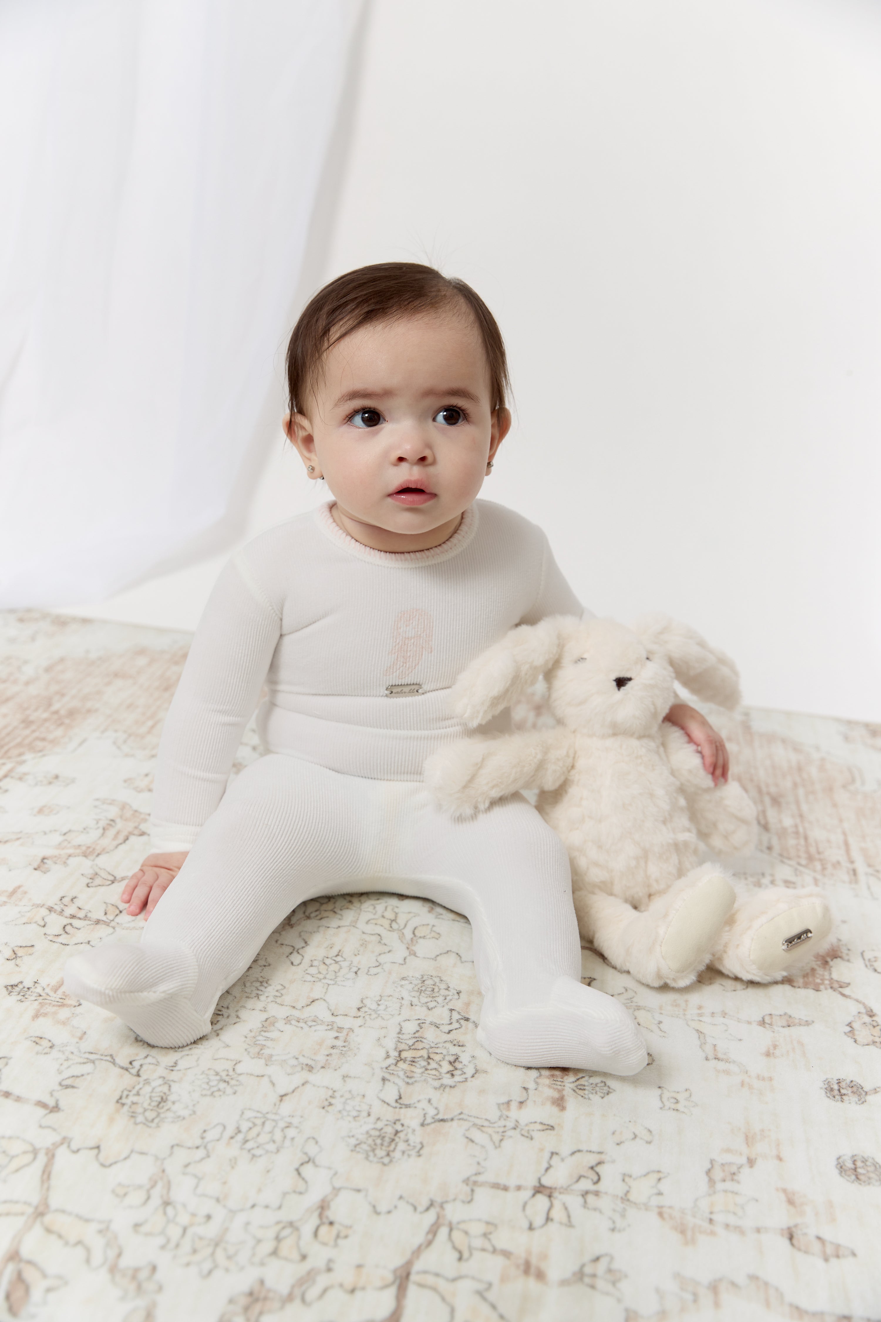 Atelier Bunny Footie, Hat & Blanket Set - Pink