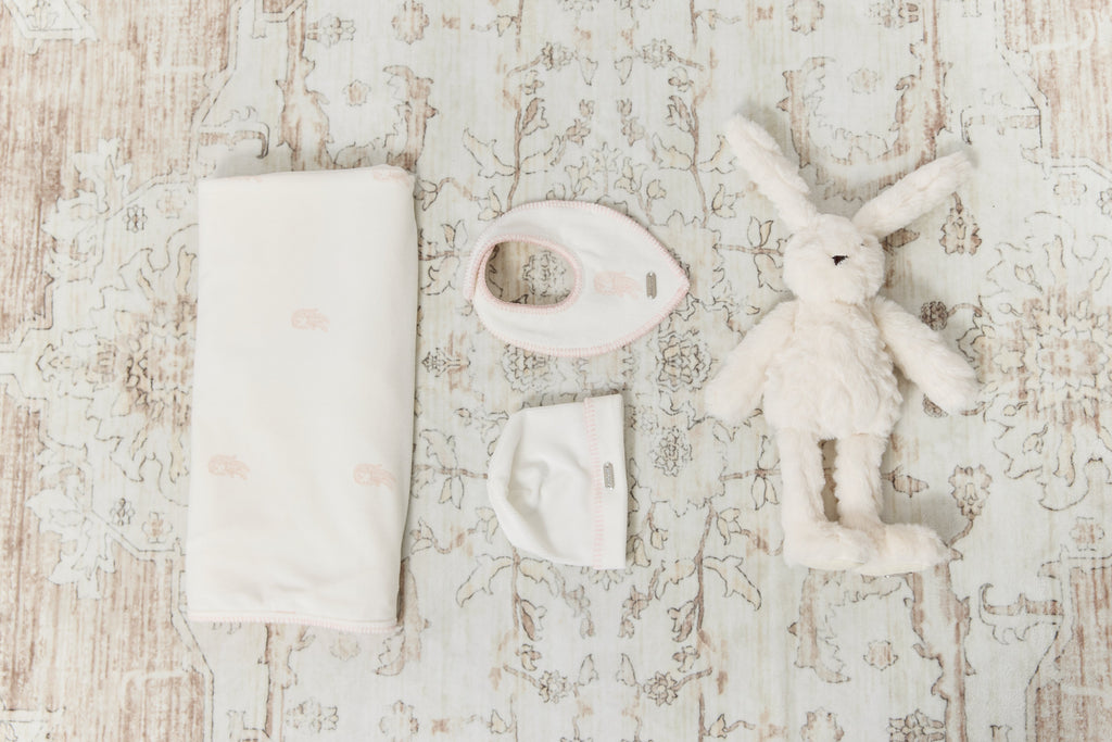 Atelier Bunny Footie & Hat Set - Pink