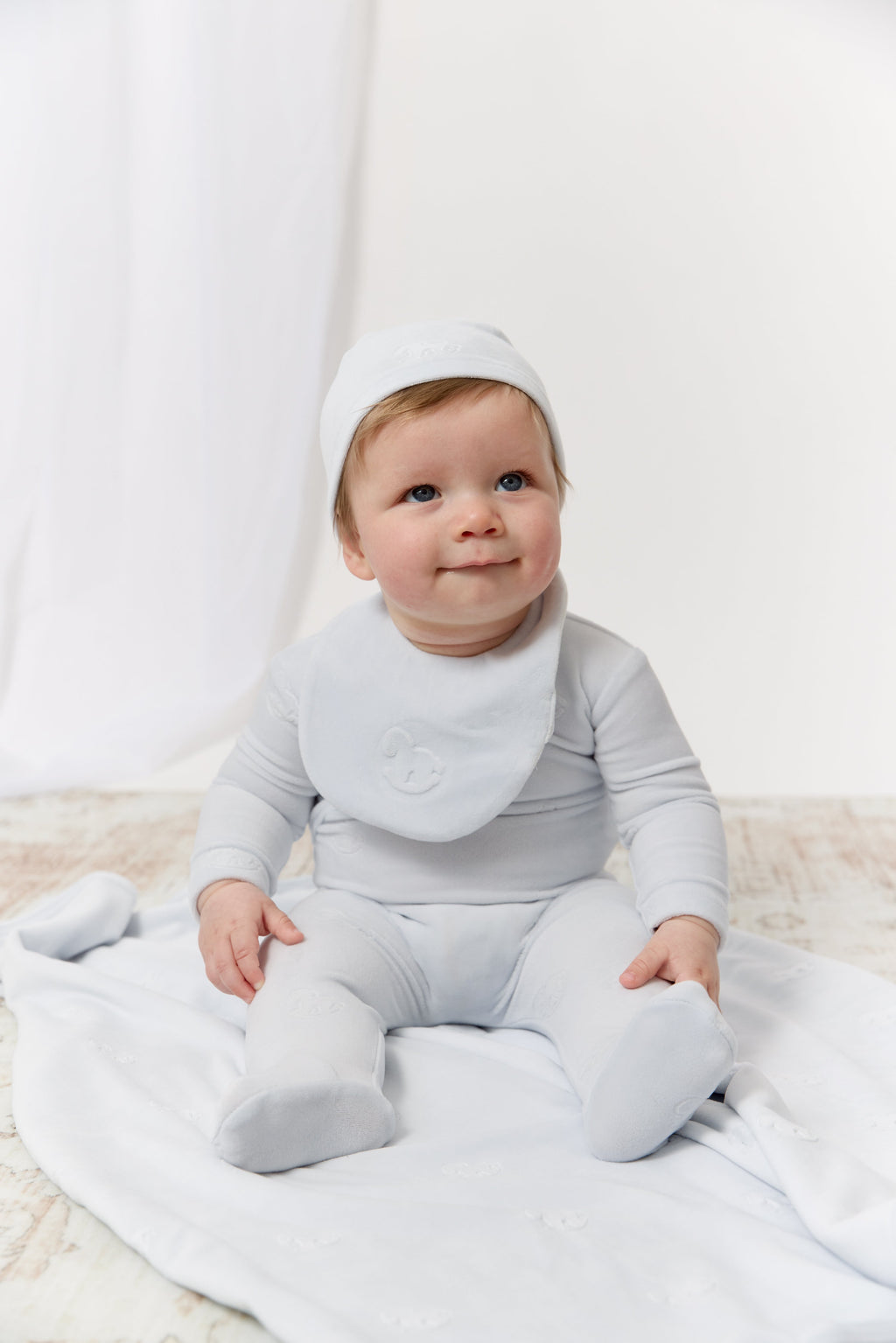 Whinny Wrap Footie & Hat Set - Blue