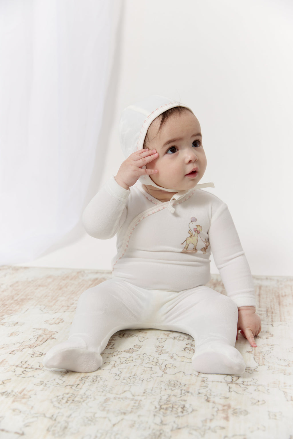 Meadow Friends Footie, Hat & Blanket Set - Pink
