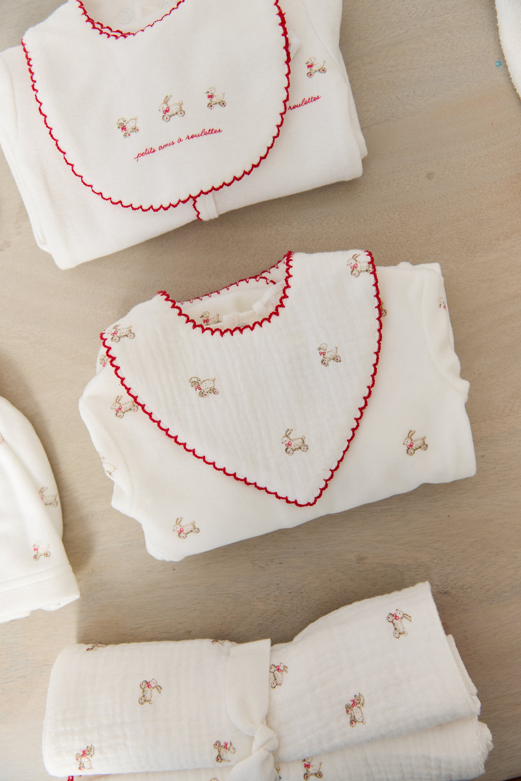 Petits Amis Footie, Hat & Blanket Set - Red
