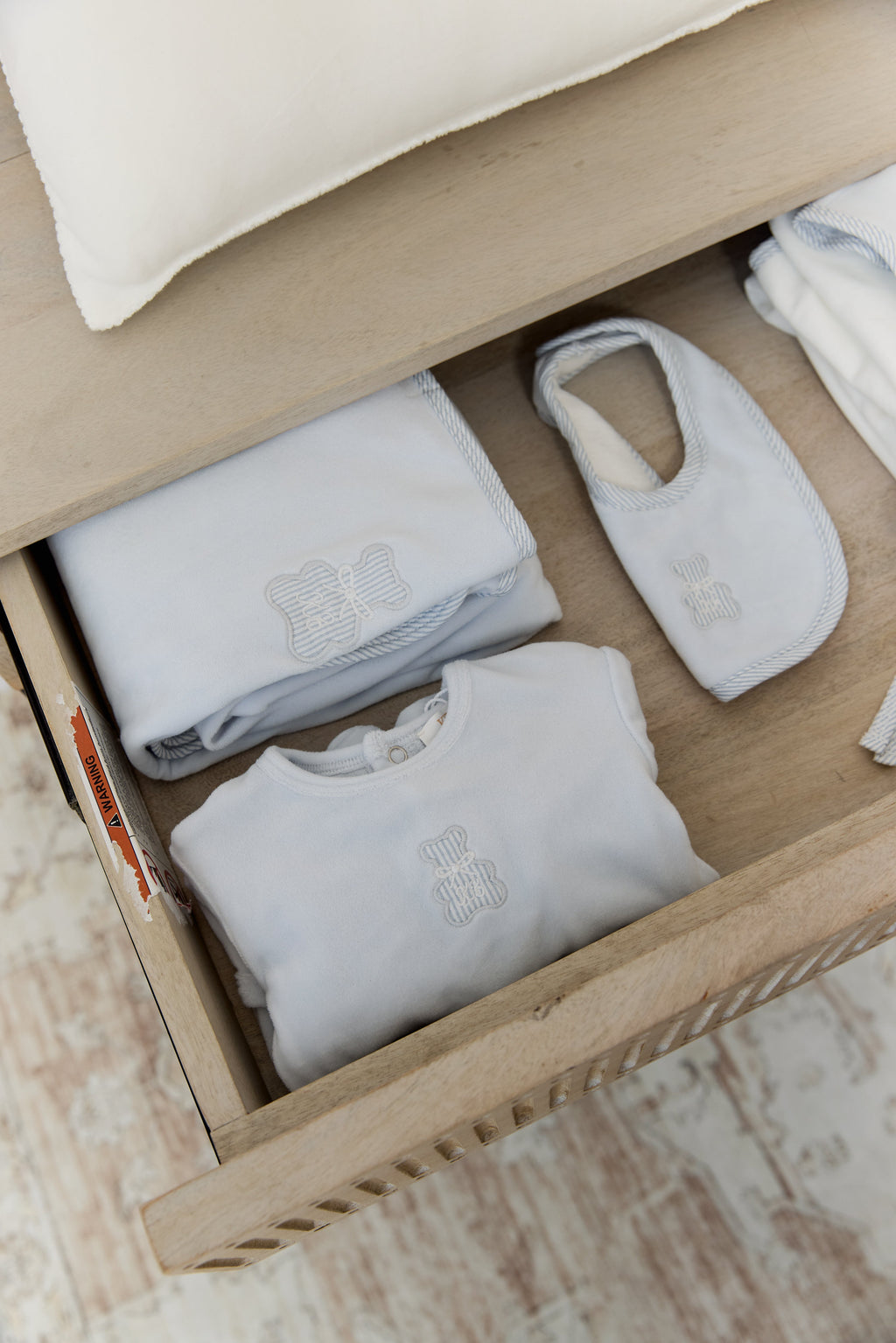Petit Ours Footie & Hat Set - Blue