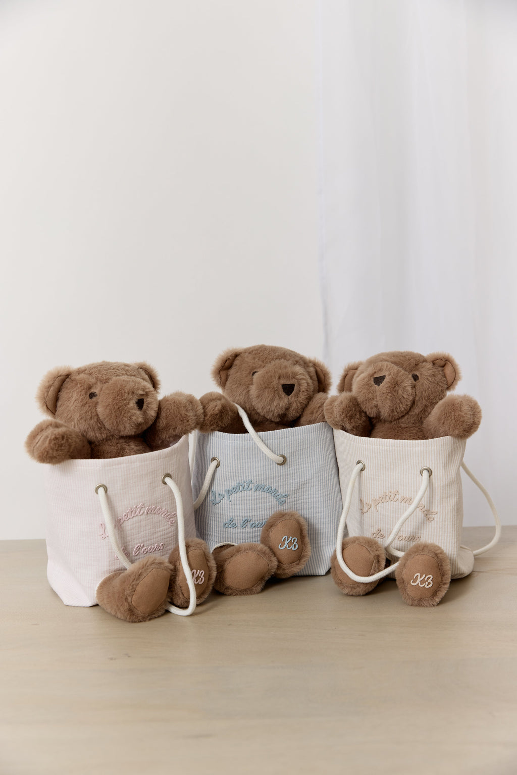 Petit Ours Teddy in a Bag - Pink