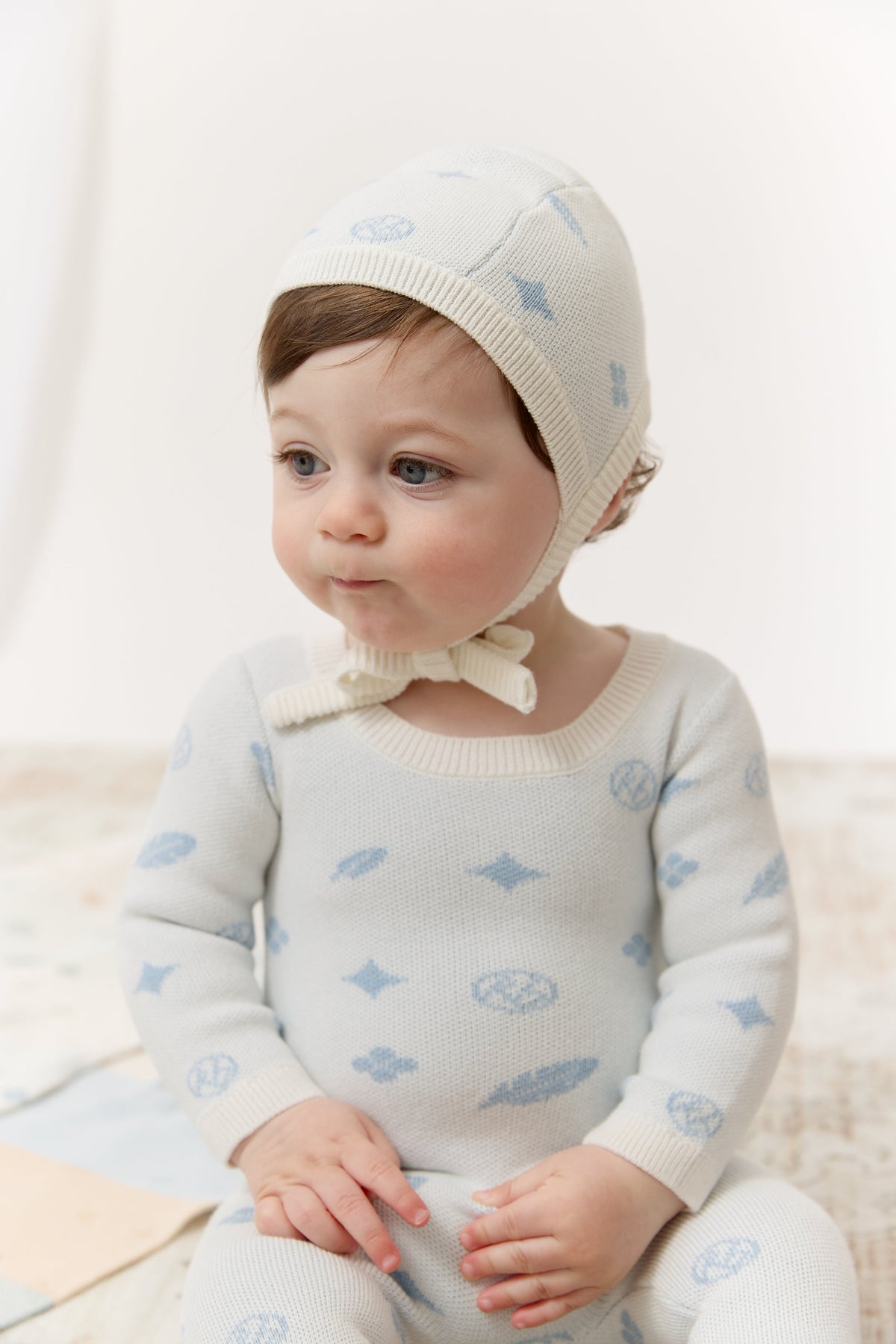 KB Logo Knit Romper & Hat Set