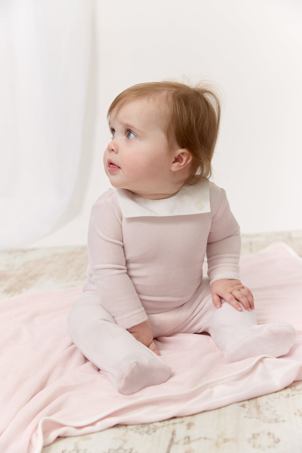Classic Bib Footie, Hat & Blanket Set - Pink