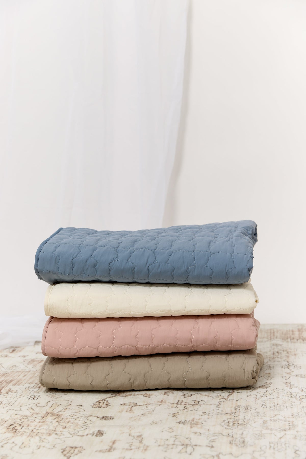 Petit Ours Padded Blanket - Blue