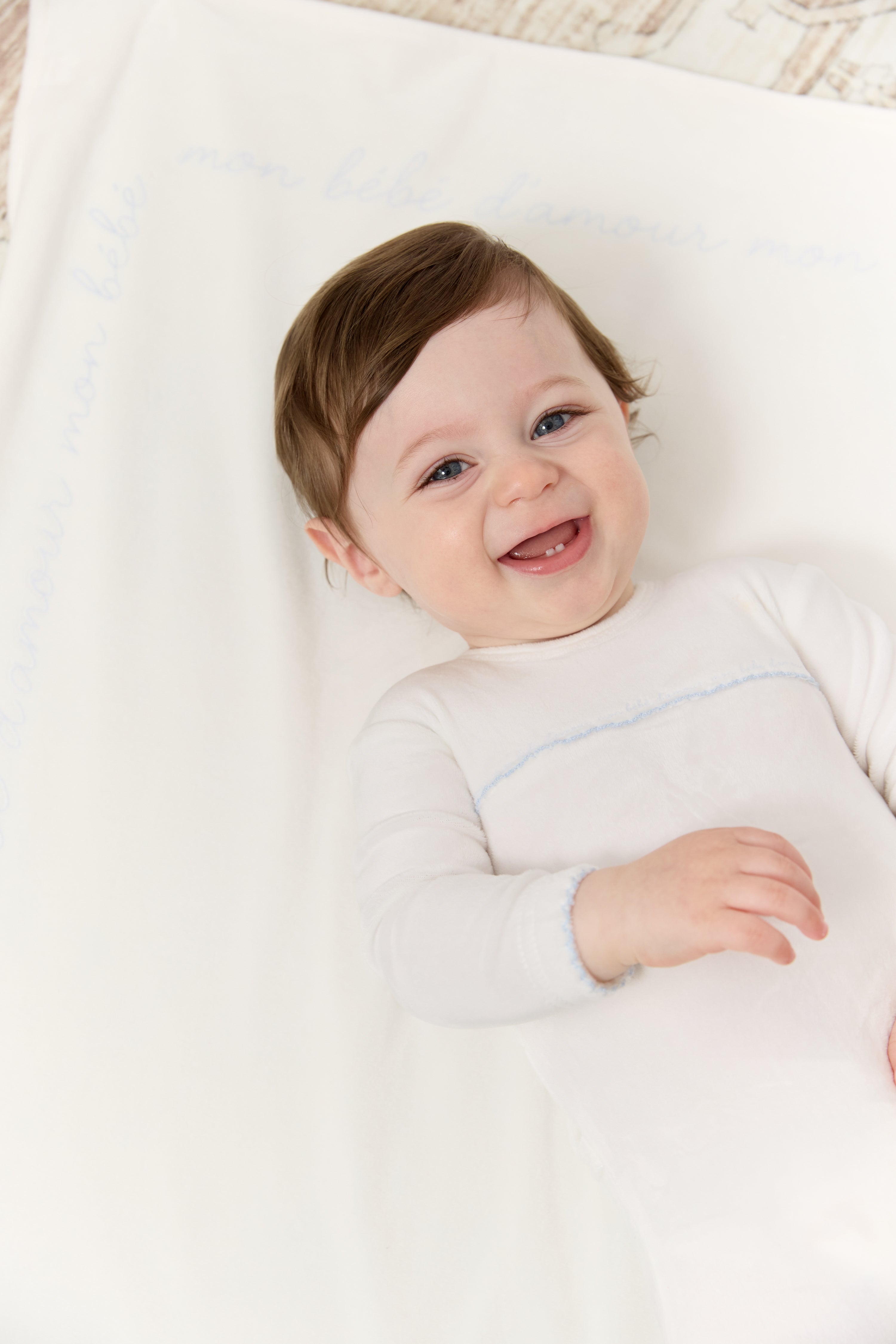 Mon Bebe D'Amour Footie & Hat Set - Blue