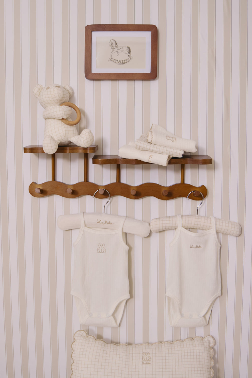 Teddy Au Pane Onesie Set of 2 - Stone