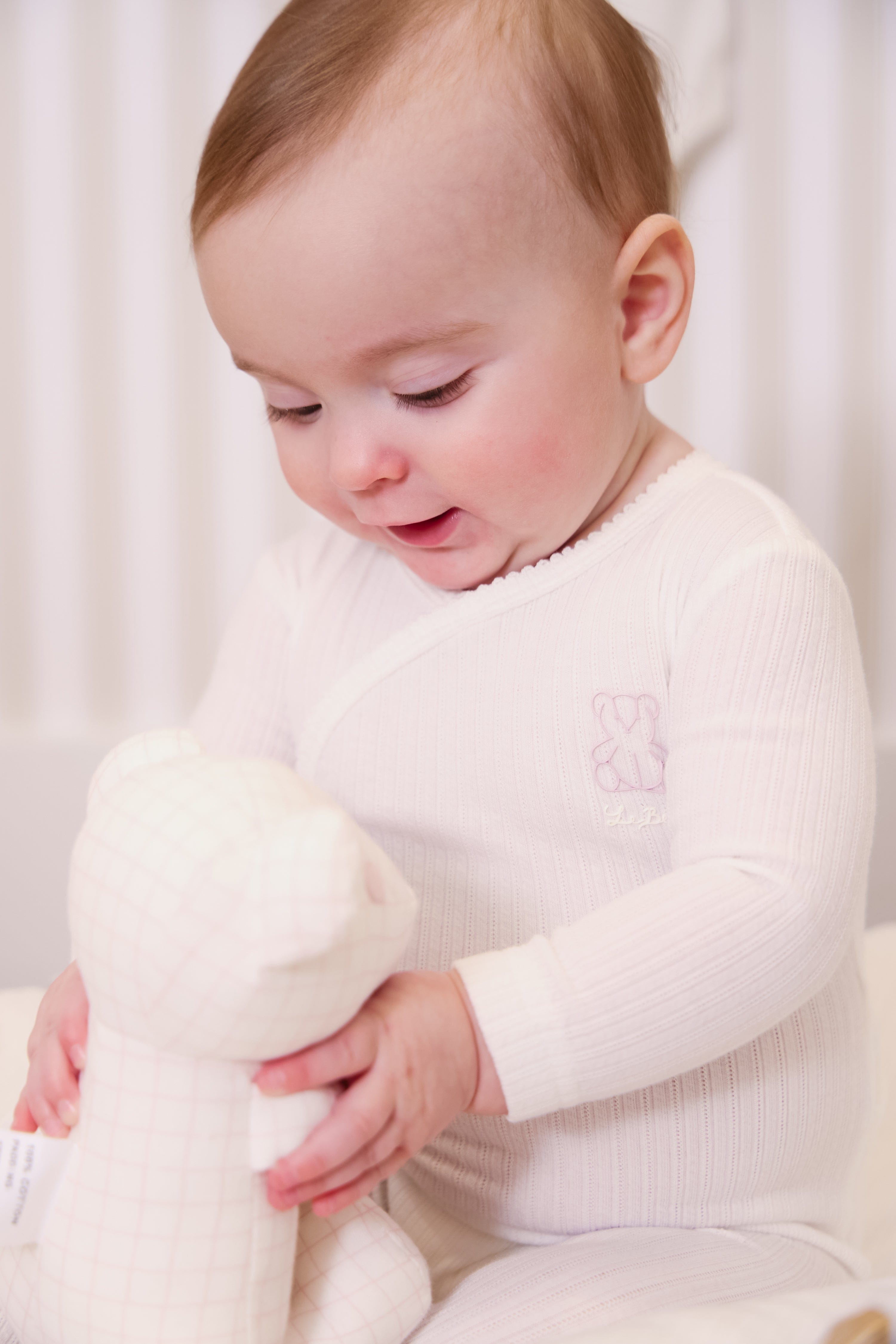 Teddy Wrap Footie + Bonnet - Pink