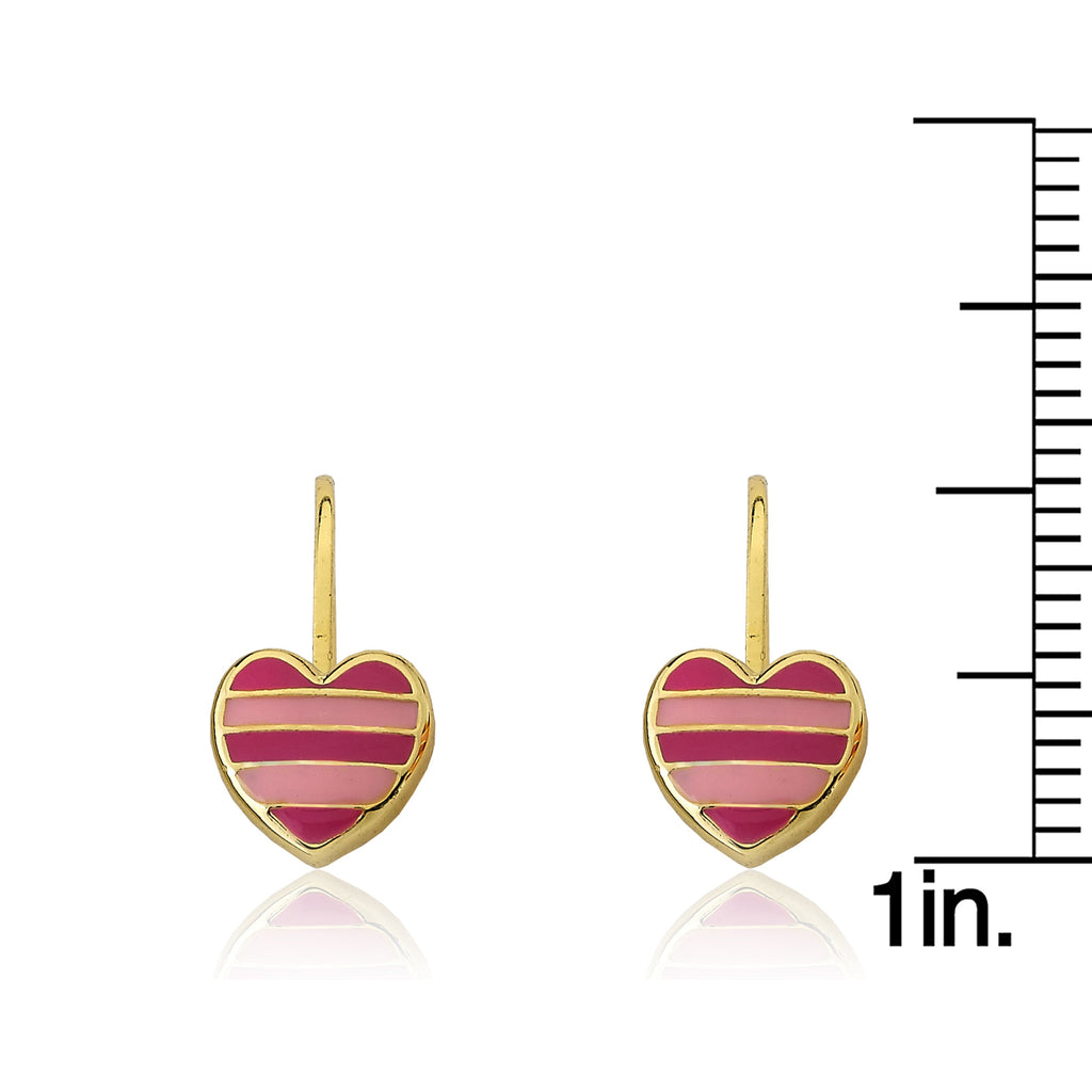 Striped Heart Earring