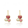 Triple Heart Earring