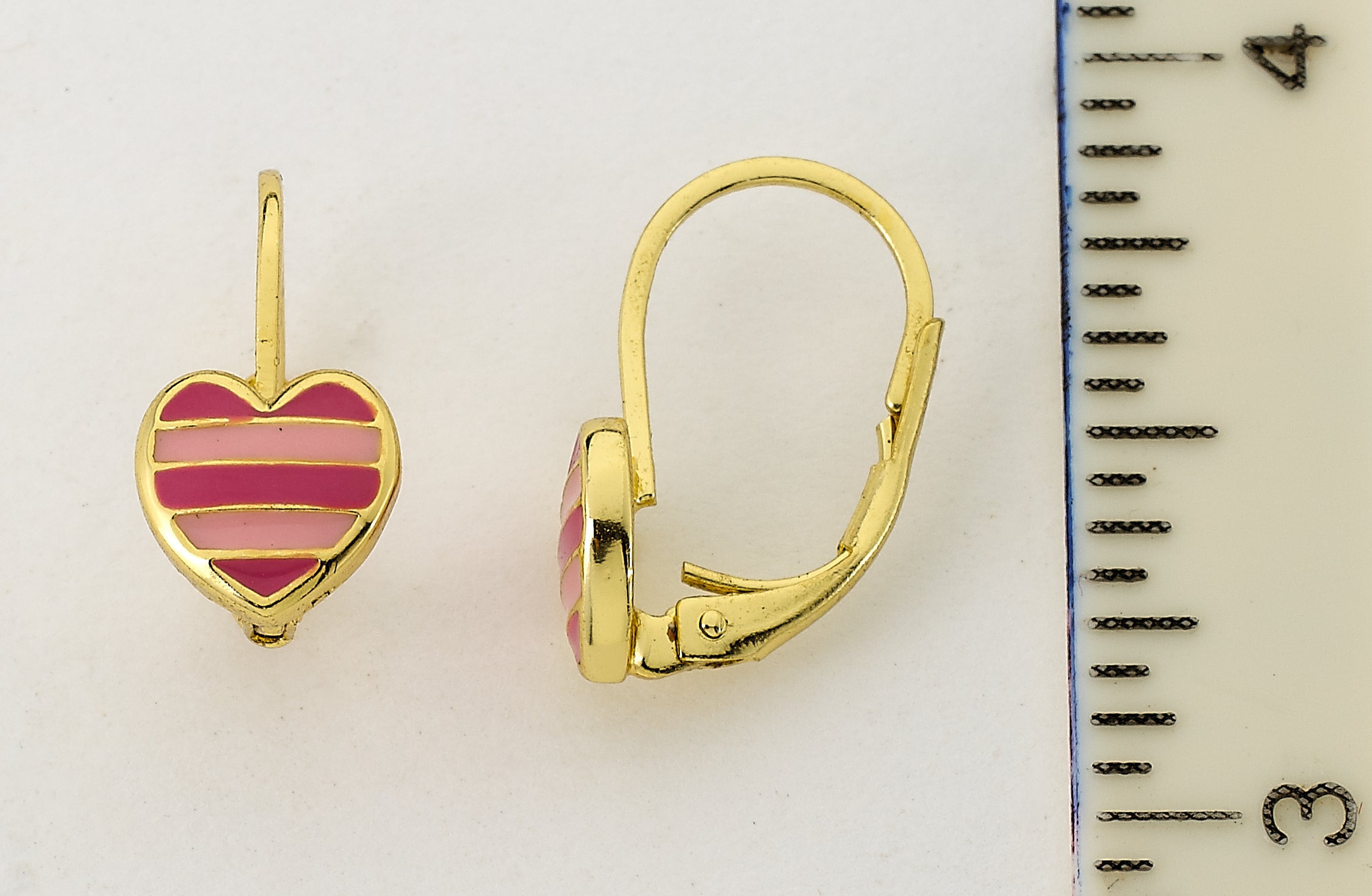 Striped Heart Earring
