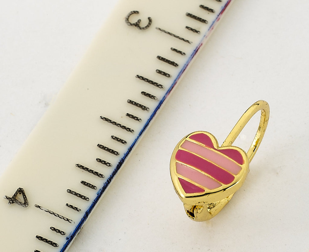 Striped Heart Earring
