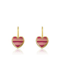 Striped Heart Earring