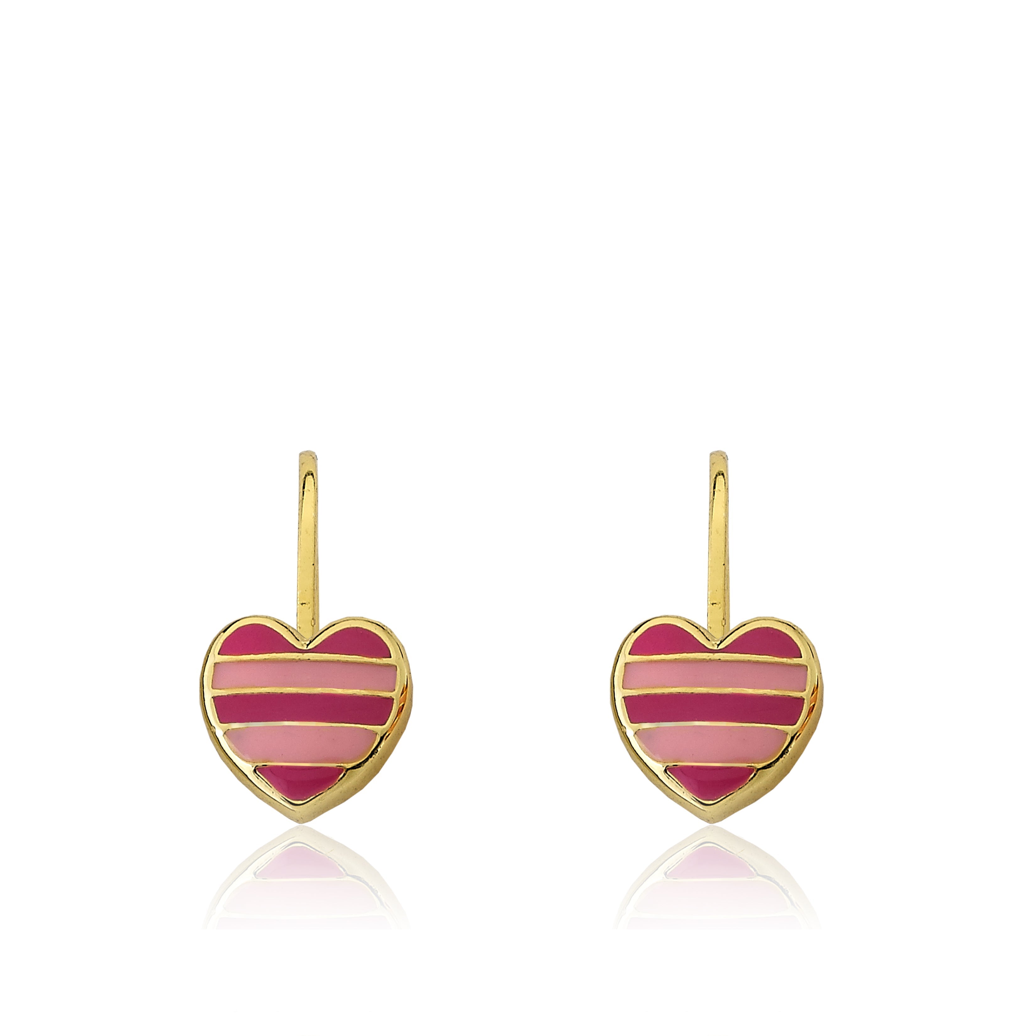 Striped Heart Earring