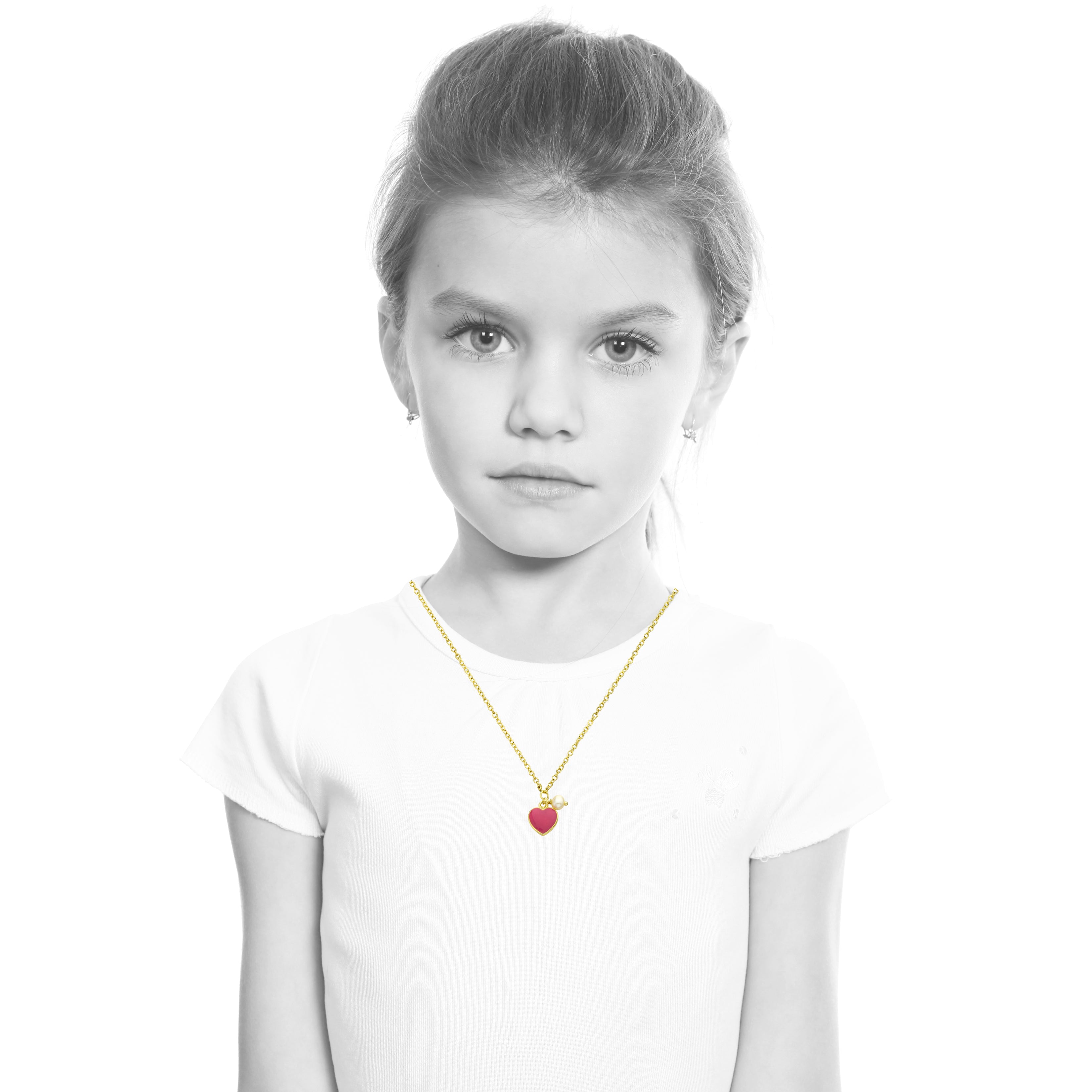Hot Pink Heart Necklace