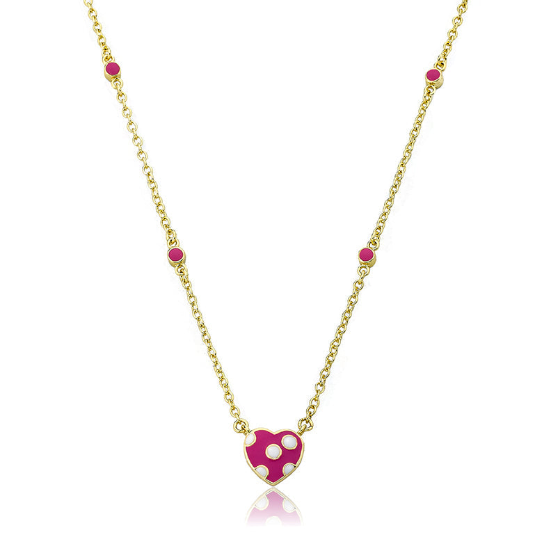 Polka Dot Heart Necklace