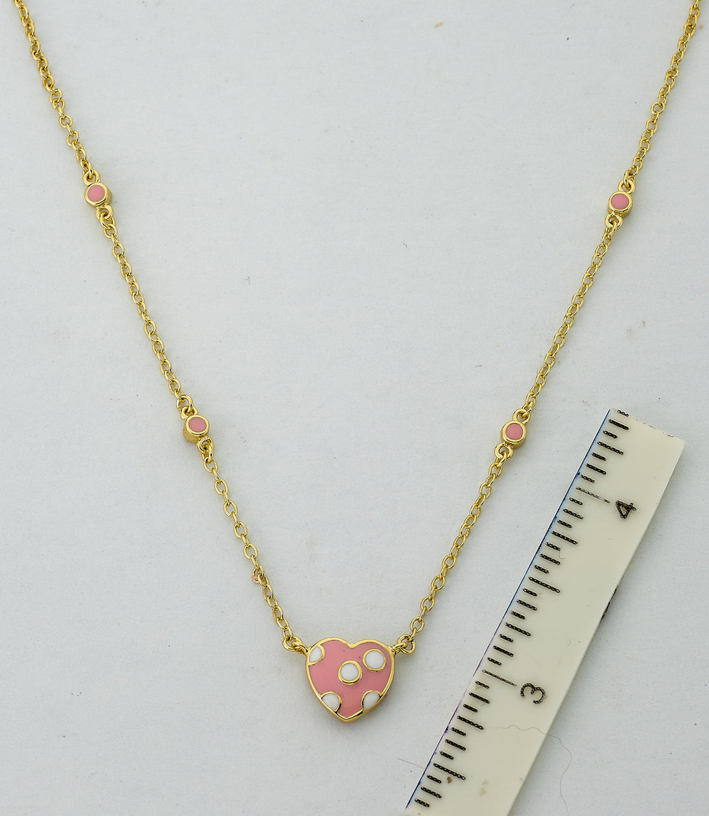 Polka Dot Heart Necklace