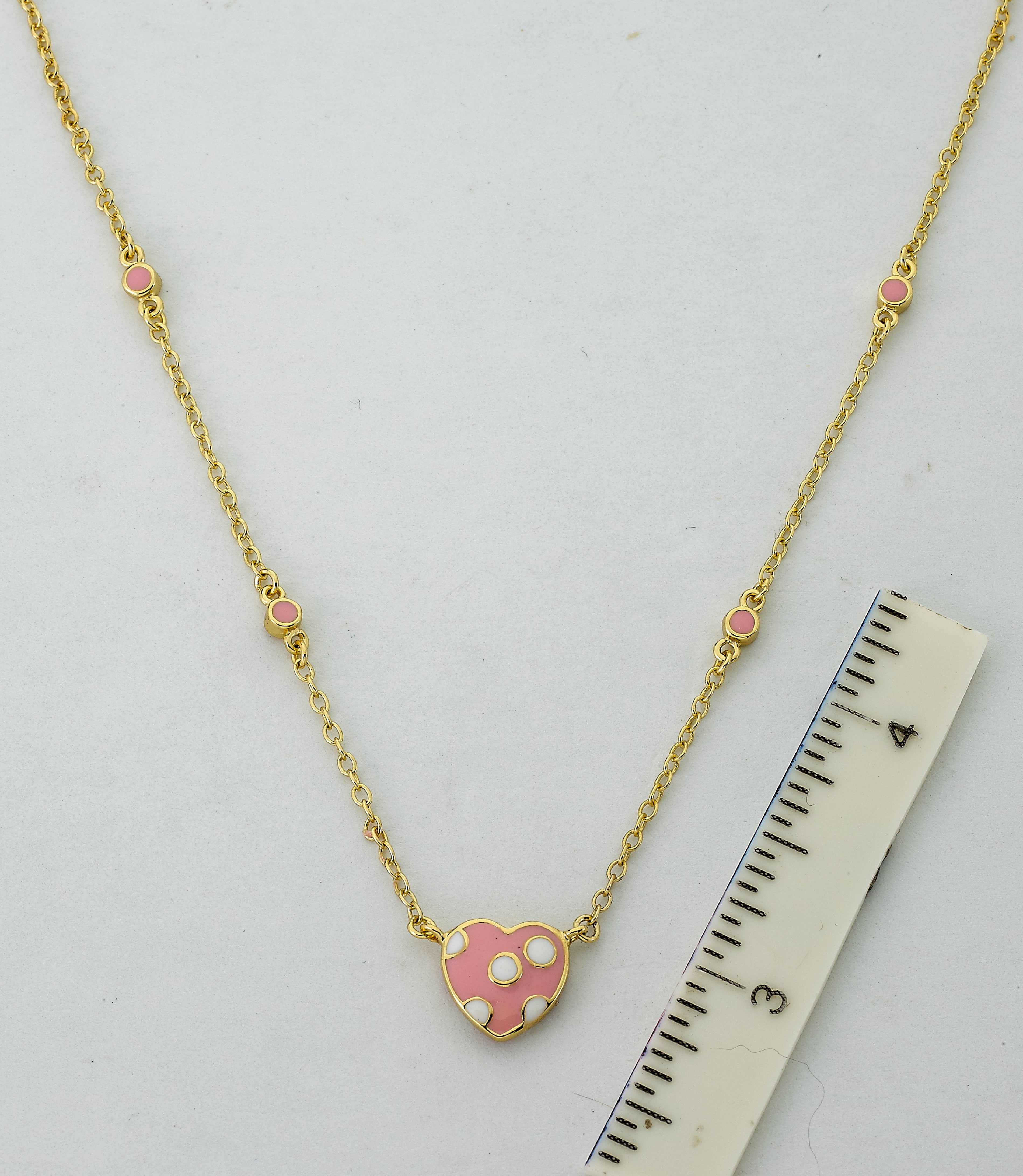 Polka Dot Heart Necklace