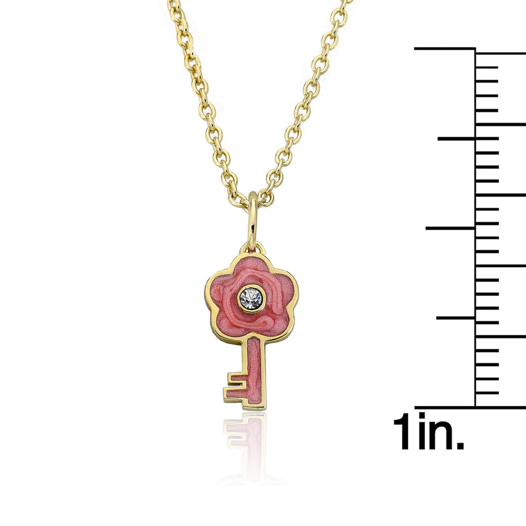 Dainty Flower Key Necklace